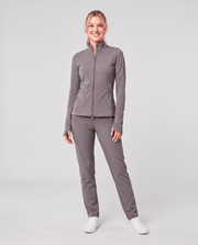 Athletic Knit Scrub Jacket Heather Gray