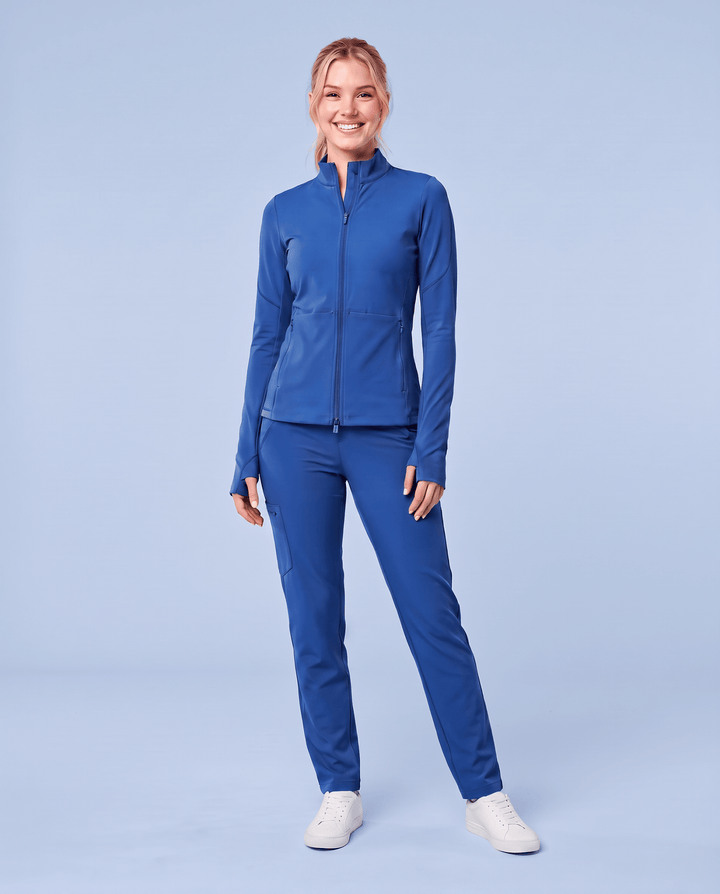 Athletic Knit Scrub Jacket Royal Blue