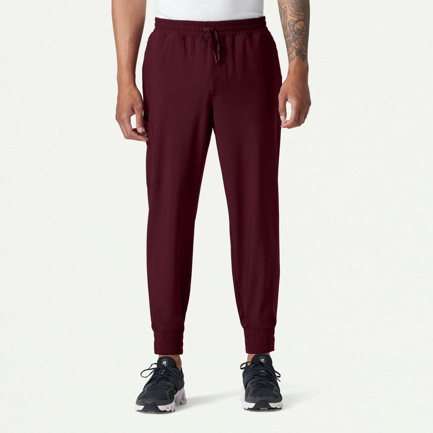 Men’s Lightweight Performance Jogger Scrub Pants with 5 Pockets and Tapered Fit
