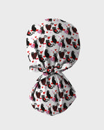 Black Cat Valentine Heart Charm Scrub Cap - Scrubloop