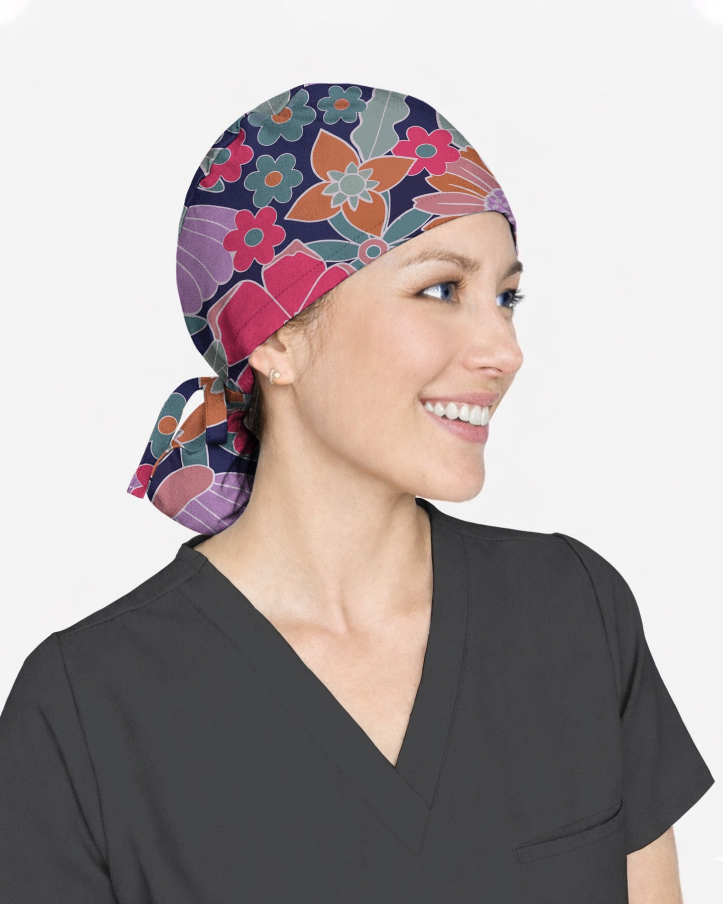 Blooming Garden Breeze Scrub Cap - Scrubloop