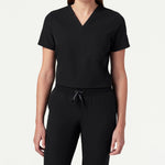 Women’s Slim Fit Tuckable V-Neck Scrub Top with 1 Chest Pocket and Stretch Panels