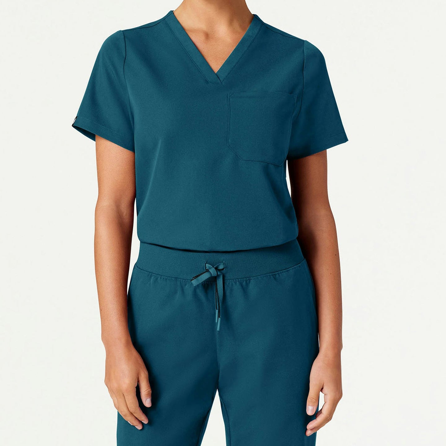 Women’s Classic Fit V-Neck Scrub Top with 1 Chest Pocket