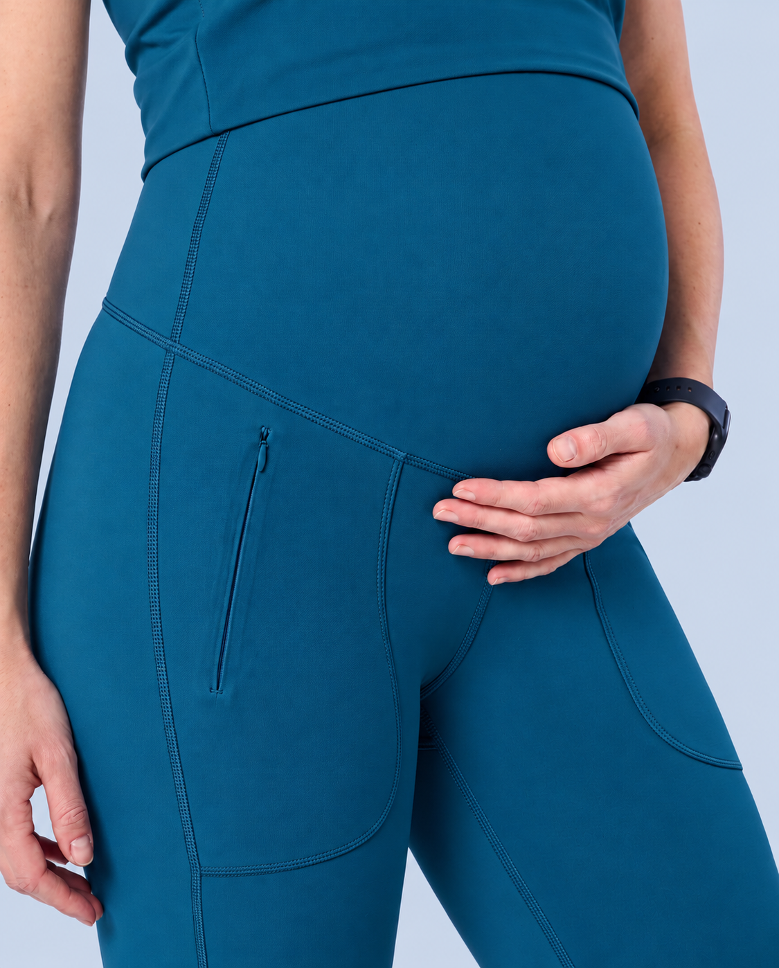 Maternity Scrub Legging Caribbean Blue