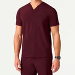 Men’s Classic Fit V-Neck Scrub Top with 3 Functional Pockets