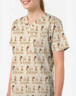 Christian He Is Risen Cute Nurse Scrub Top - Scrubloop