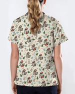 Christmas Raccoon Holiday Nursing Scrub Top - Scrubloop