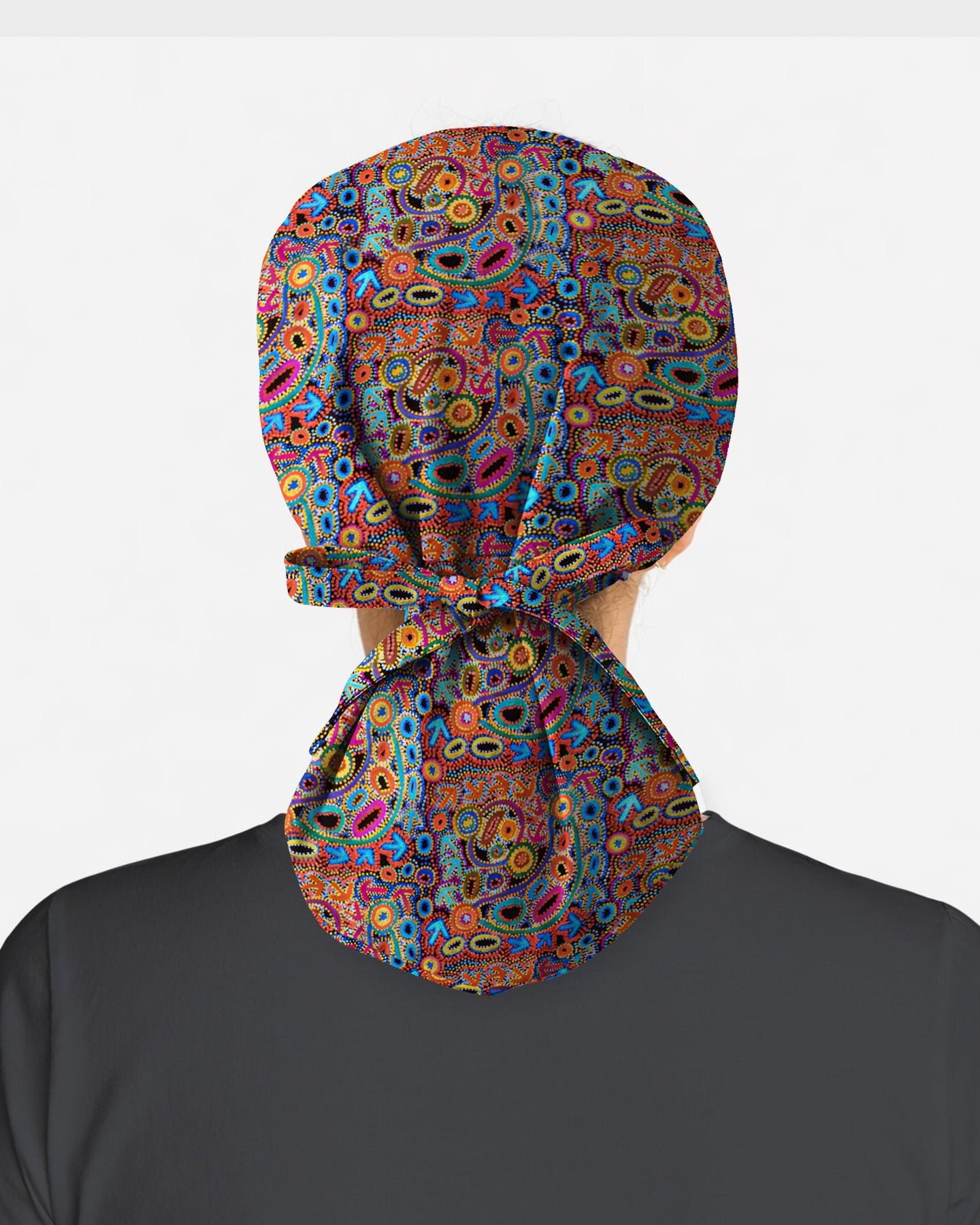 Colorburst Paisley Nursing Scrub Cap - Scrubloop