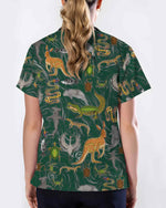 Crocodile Turtle Snake Wildlife Scrub Top - Scrubloop
