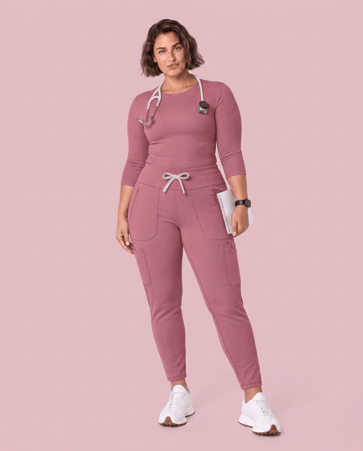 Curved High-Rise Scrub Legging Mauve