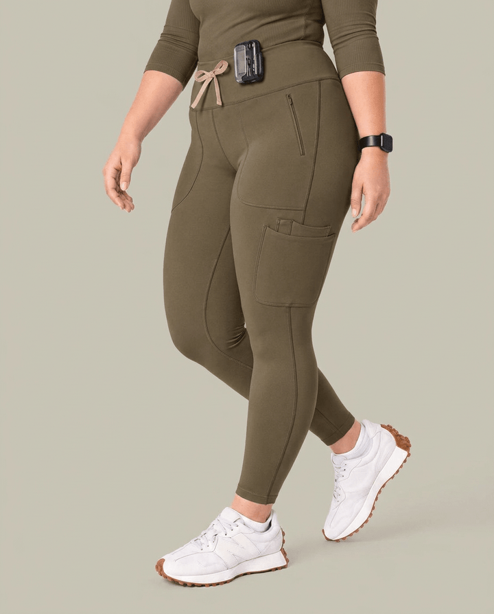 Curved High-Rise Scrub Legging Olive