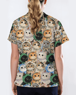 Cute Babushka Cat Headscarf Nurse Scrub Top - Scrubloop