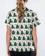 Cute Black Cat Christmas Tree Nurse Scrub Top - Scrubloop