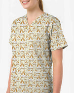 Cute Cats Butt Medical Scrub Top - Scrubloop