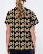 Cute Chibi Cat Christmas Medical Nurse Scrub Top - Scrubloop