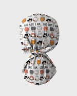 Cute Christian Cat God Says I Am Top Scrub Cap - Scrubloop