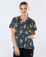Cute Christmas Avocado Medical Scrub Top - Scrubloop