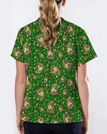 Cute Christmas Avocado Medical Scrub Top - Scrubloop