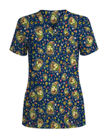 Cute Christmas Avocado Medical Scrub Top - Scrubloop