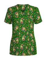 Cute Christmas Avocado Medical Scrub Top - Scrubloop