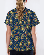 Cute Christmas Avocado Medical Scrub Top - Scrubloop