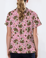 Cute Christmas Dog Medical Scrub Top - Scrubloop