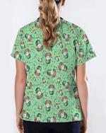 Cute Christmas Pill Capsule Nursing Scrub Top - Scrubloop