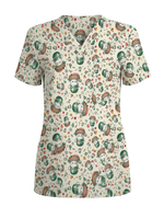 Cute Christmas Pill Capsule Nursing Scrub Top - Scrubloop