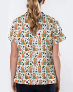 Cute Christmas Vet Tech Nursing Scrub Top - Scrubloop
