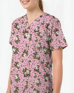 Cute Dental Christmas Scrub Top - Scrubloop