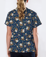 Cute Dental Christmas Scrub Top - Scrubloop