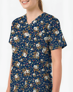 Cute Dental Christmas Scrub Top - Scrubloop