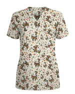 Cute Dental Christmas Scrub Top - Scrubloop