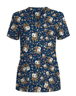 Cute Dental Christmas Scrub Top - Scrubloop