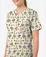 Cute Easter Duck Scrub Top - Scrubloop