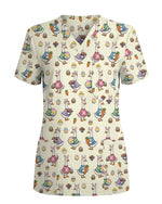 Cute Easter Duck Scrub Top - Scrubloop