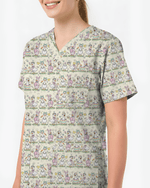 Cute Easter Goose Bunny Suit Nurse Scrub Top - Scrubloop