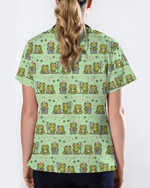 Cute Frog Nurse Life Green Medical Scrub Top - Scrubloop