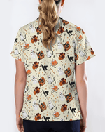 Cute Halloween Ghost Nurse Medical Scrub Top - Scrubloop