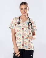 Cute Mother's Day Faith Floral Medical Scrub Top - Scrubloop