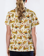 Cute Orange Cat Christmas Medical Nurse Scrub Top - Scrubloop