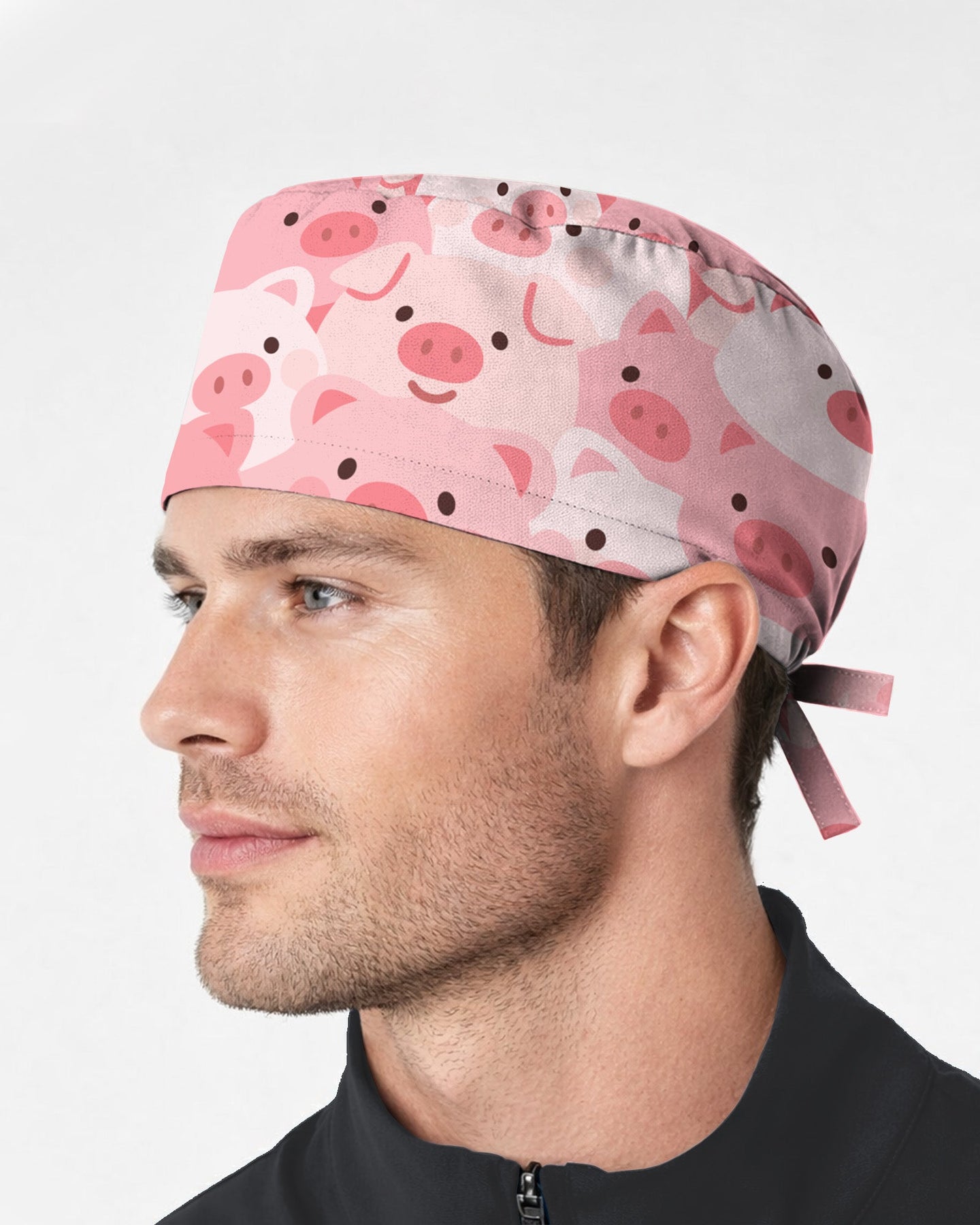 Cute Pig Playful Farm Friends Charm Scrub Cap - Scrubloop