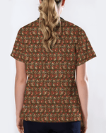Cute Raccoon Christmas Medical Nurse Scrub Top - Scrubloop