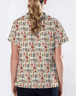 Cute Santa Teeth and Tooth Fairy Medical Scrub Top - Scrubloop