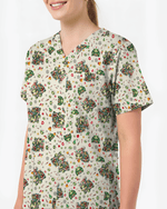 Cute Sea Turtle Nurse Christmas Scrub Top - Scrubloop