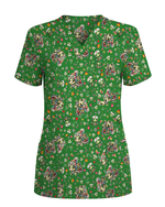 Cute Sea Turtle Nurse Christmas Scrub Top - Scrubloop