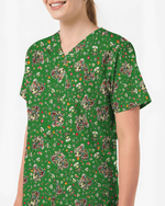 Cute Sea Turtle Nurse Christmas Scrub Top - Scrubloop