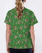 Cute Sea Turtle Nurse Christmas Scrub Top - Scrubloop