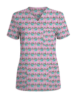 Cute Snowman Christmas Medical Nurse Scrub Top - Scrubloop