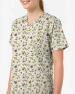 Cute Watercolor Baby Essentials Pediatric Scrub Top - Scrubloop